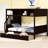 Twin Over Full Bunk Bed In , With Shelves, Storage Staircase And 2 Drawers - Cozy Atmosphere & Comfortable 'S Sleep Space-986283353