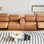 Ensemble de canapé inclinable électrique, canapé modulaire inclinable à 4 places avec appui-tête réglable et inclinaison électrique, cuir respirant avec console de rangement et ports USB, ensembles de meubles de salon faciles à assembler