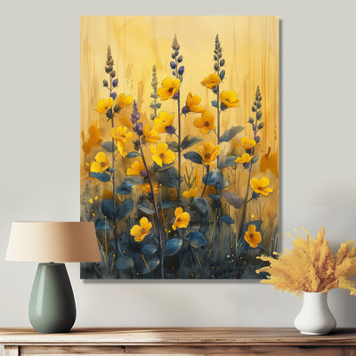  «Yellow Wildflowers Spring Awakening II - Wildflowers», reproduction d'art murale