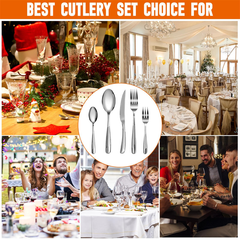 Naomi 40 Piece Stainless Steel Cutlery Set , Service for 8
