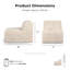 Chaise sans accoudoirs modulaire en mousse et en fausse fourrure Cathryn-2006719958