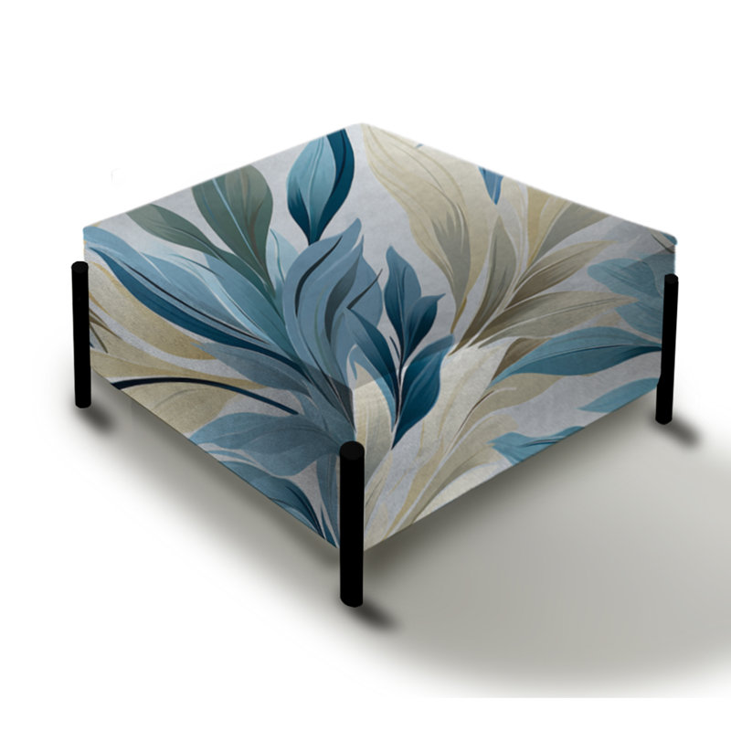 Coastal Neutrals - motif tropical - grand repose-pieds carré tropical