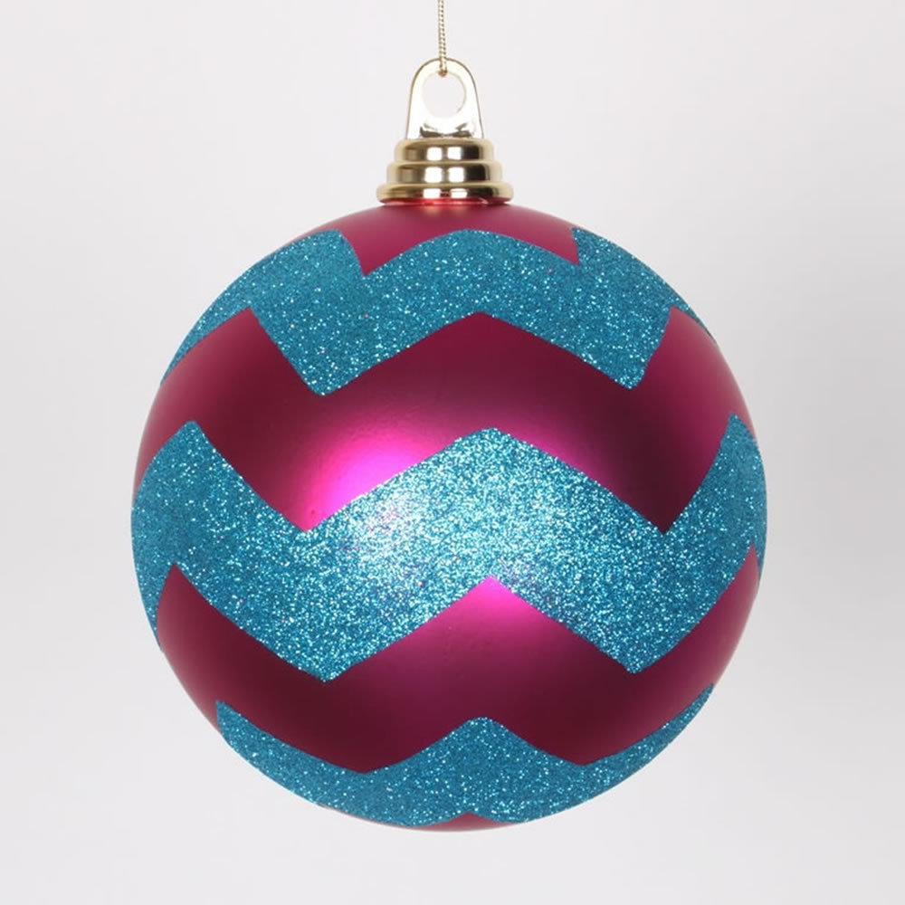 Shatterproof Bauble, Red Matte/Gold, 6" H x 6" W x 6" D