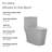 Dreux One Piece Elongated Dual Flush Toilet in Matte Gray 0.95/1.26 GPF-103569392-121350100-121350103