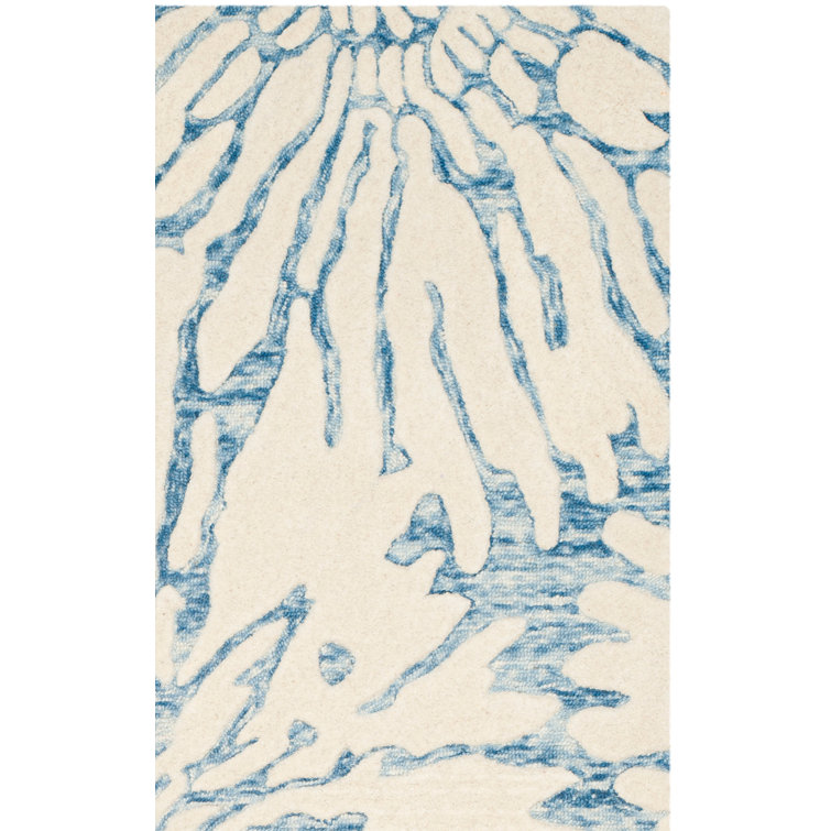 Mccullough Hand Tufted Wool Floral Rug