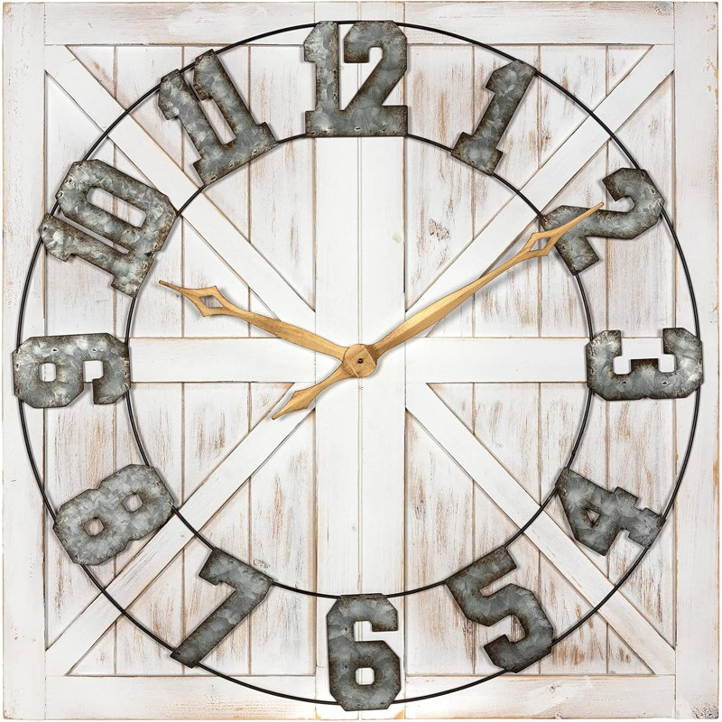 Horloge murale rustique