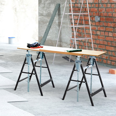68cm W Steel Top Height-Adjustable Workbench