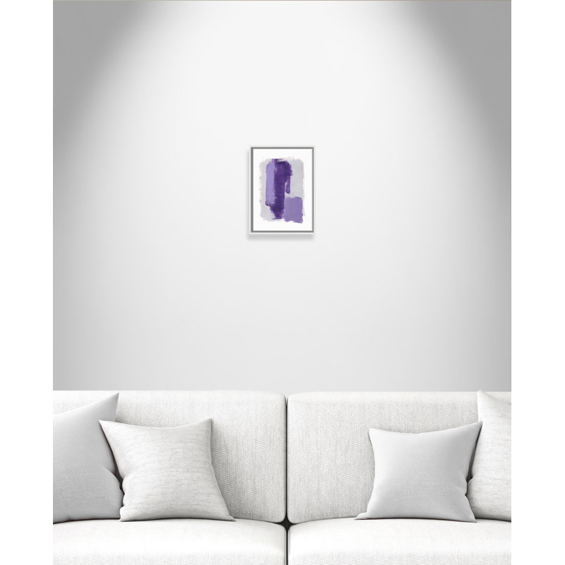 Lavender Falls 1 - Cadre flottant, reproduction d'art sur toile, H 16 po x l 12 po x P 2 po, Cadre blanc