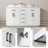 60" Ready-To-Use Bathroom Vanity With CUPC Certified Ceramic Undermount Sink-557891771