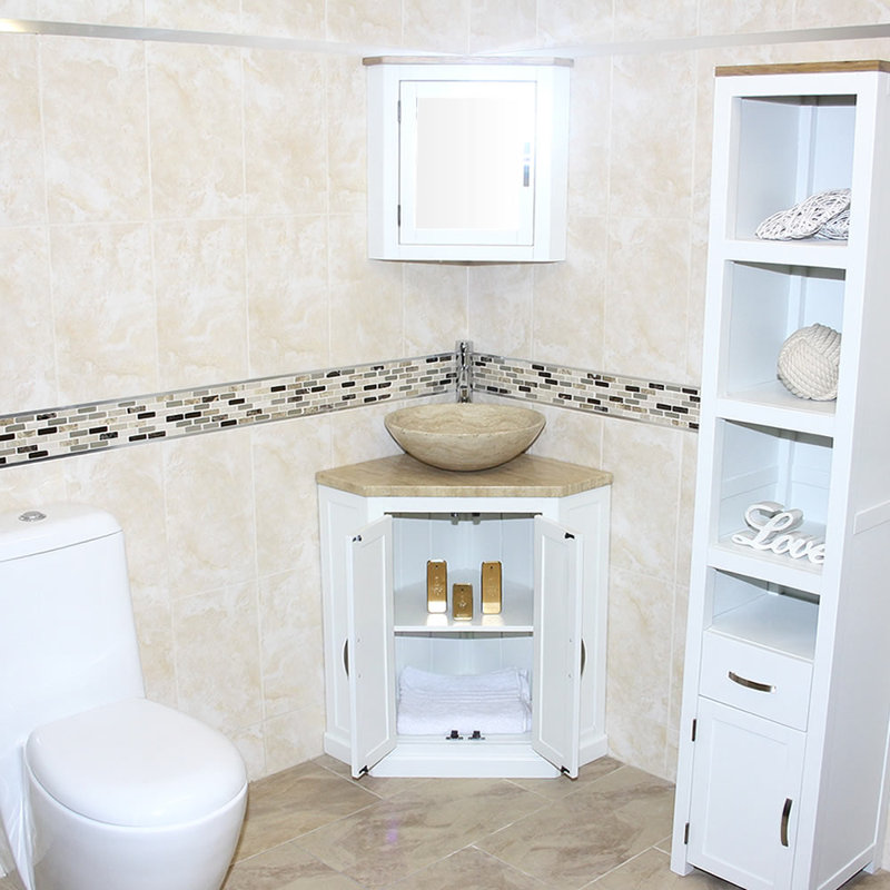 Anjolie 550mm Single Bathroom Vanity with Vessel Stone Basin