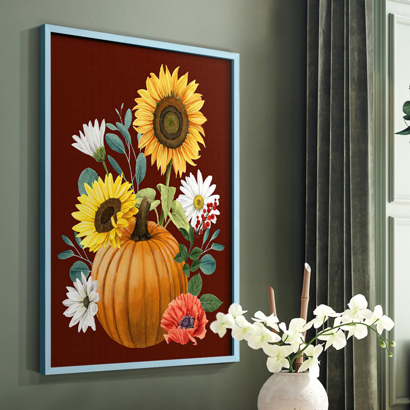 «Beautiful Fall I», reproduction encadrée - bois massif, H 10 po x l 8 po, Bleu