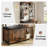 Hall Tree with Bench and Shoe Storage, Entryway Coat Rack with 4 Hooks, Flip Shoe Cabinet and Side Shelves, 39.4" W, Rustic Brown-770345531