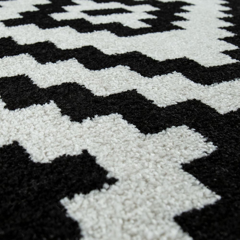Jerrold Flatweave Black/Light Grey Rug, Rectangle 160 x 220cm