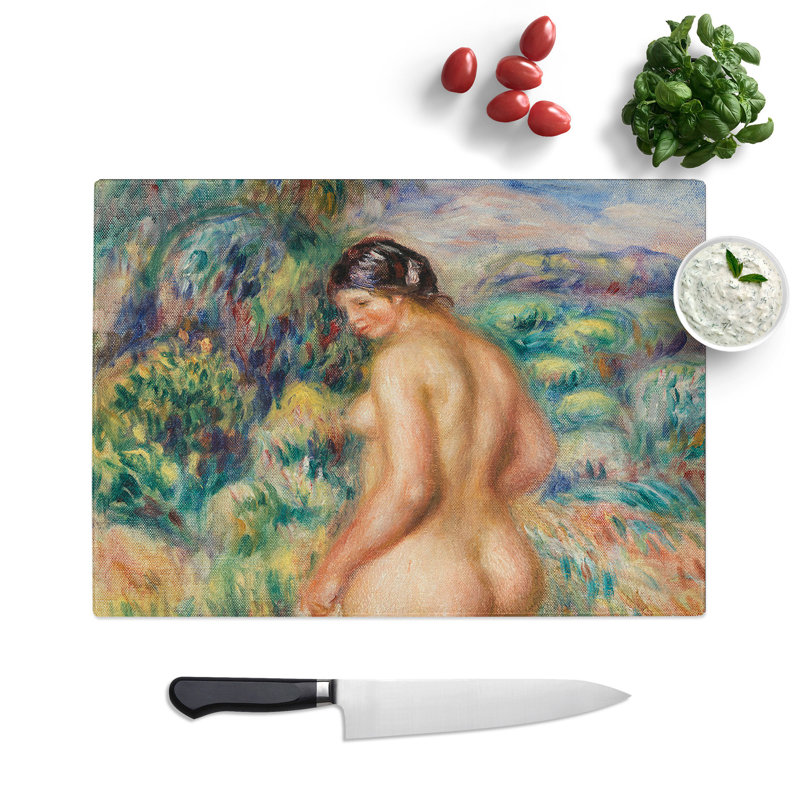 Standing Bather by Pierre-Auguste Renoir Chopping Board, 28.5cm W x 39cm L