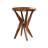 Jahey Solid Wood Crossed Legs Round End Table with Smooth Top and Sturdy Four-Leg Base-831869902