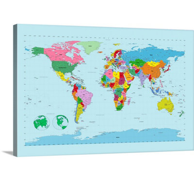 « Francy Traditional World Map » par Michael Tompsett, impression d'art graphique
