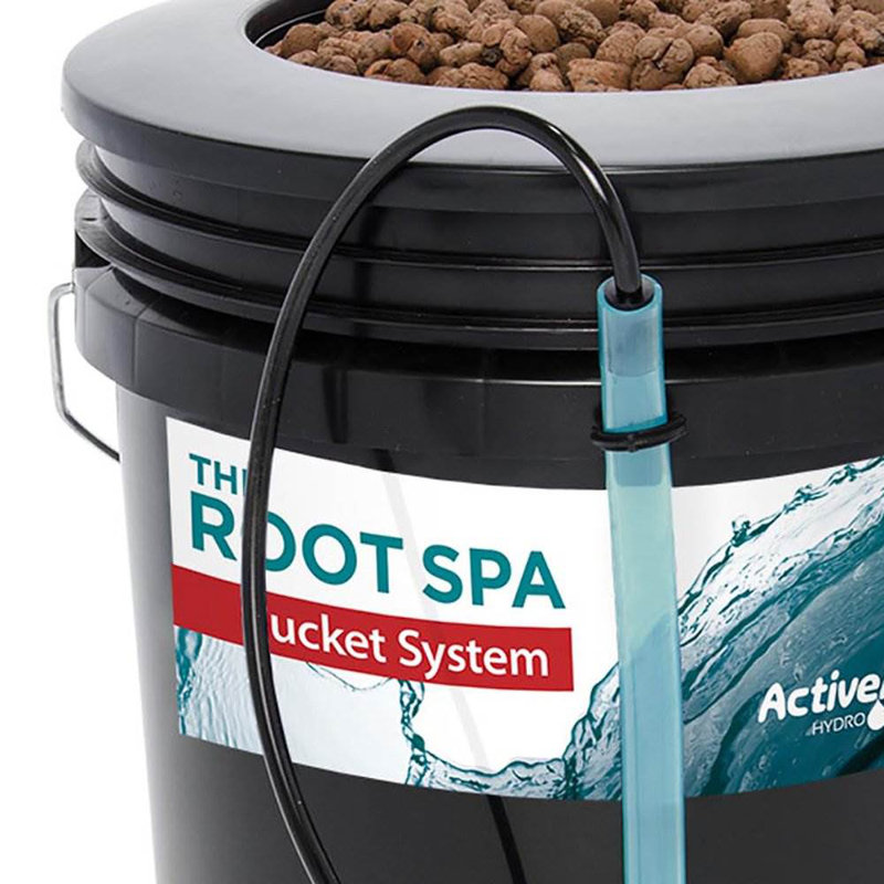 Black 5-Gallon Hydroponic 4-Bucket Deep Water Culture System