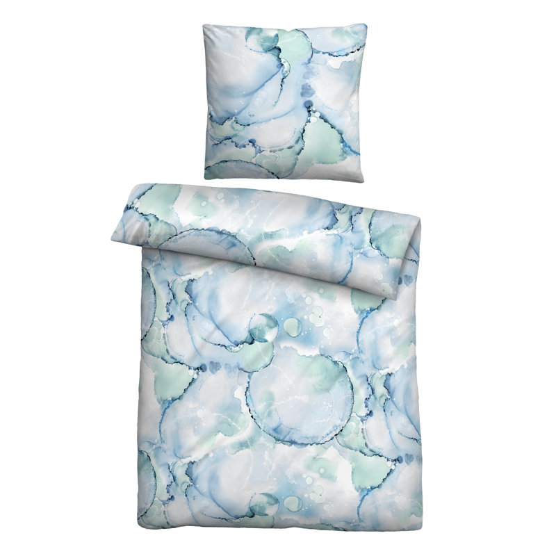 Cotton Abstract Duvet Cover Set with Pillowcases, 155 x 220cm + 80 x 80cm
