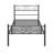 2 Set Bed Frame, 2 Pcs Twin Size Metal Platform Bedframe with Headboard & Footboard, Mattress Foundation with Steel Slat Support, Underbed Storage, No Box Spring Needed (Set of 2)-287594555