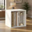 Étagère de rangement modulaire en bois empilable, composée de cubes, idéale pour le salon, la chambre à coucher ou le bureau. Montage facile. Couleur : blanc.