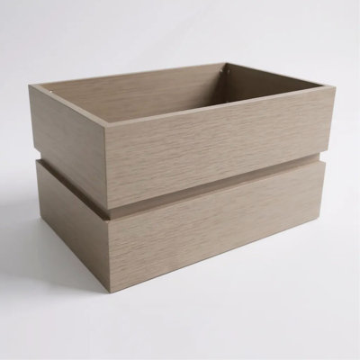 Rectanglar Terrace Planter Short - Grey Brown
