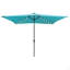 Parasols d'extérieur à énergie solaire 10 x 6,5T rectangulaires à DEL avec manivelle et bouton-poussoir inclinable pour le jardin-828449953