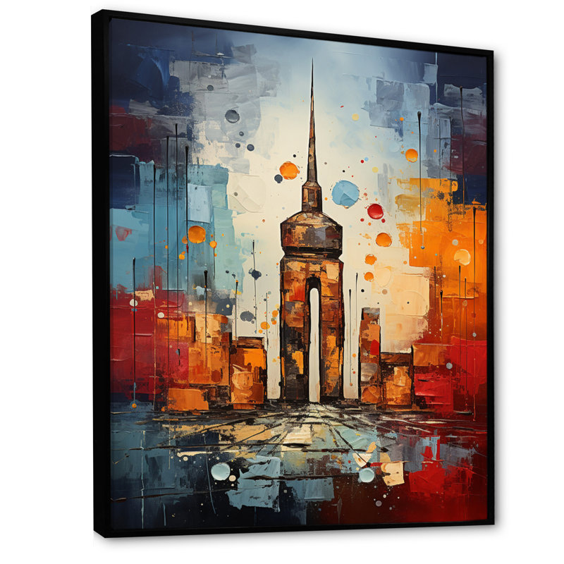 Allemagne Allemagne, restes de mur sur toile, H 32 po x l 24 po x P 1 po, Cadre flottant noir