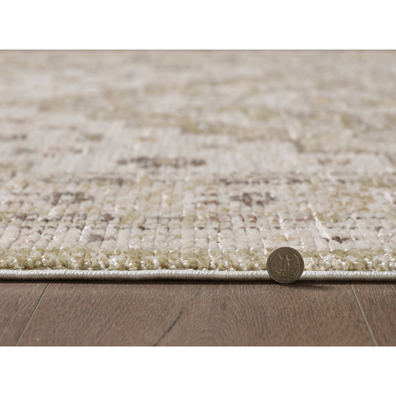 Mira Cellar Machine Woven Performance Area Rug - Ivory/Sage - 3' x 5', 3' x 5'