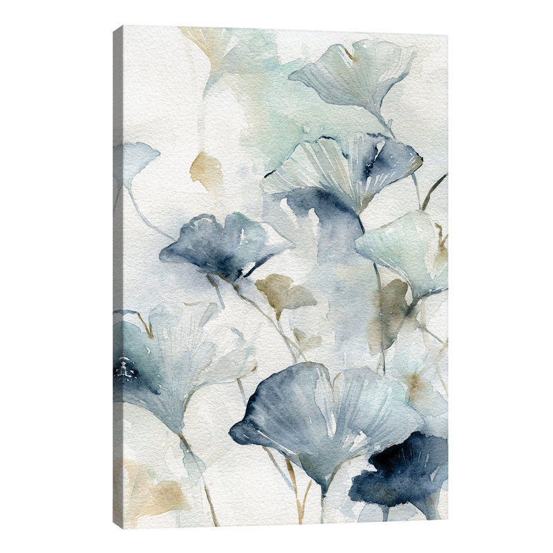 Indigo Gingko II by Carol Robinson - Painting, Wrapped Canvas, 101.6 cm H x 66.04 cm W x 3.175 cm D