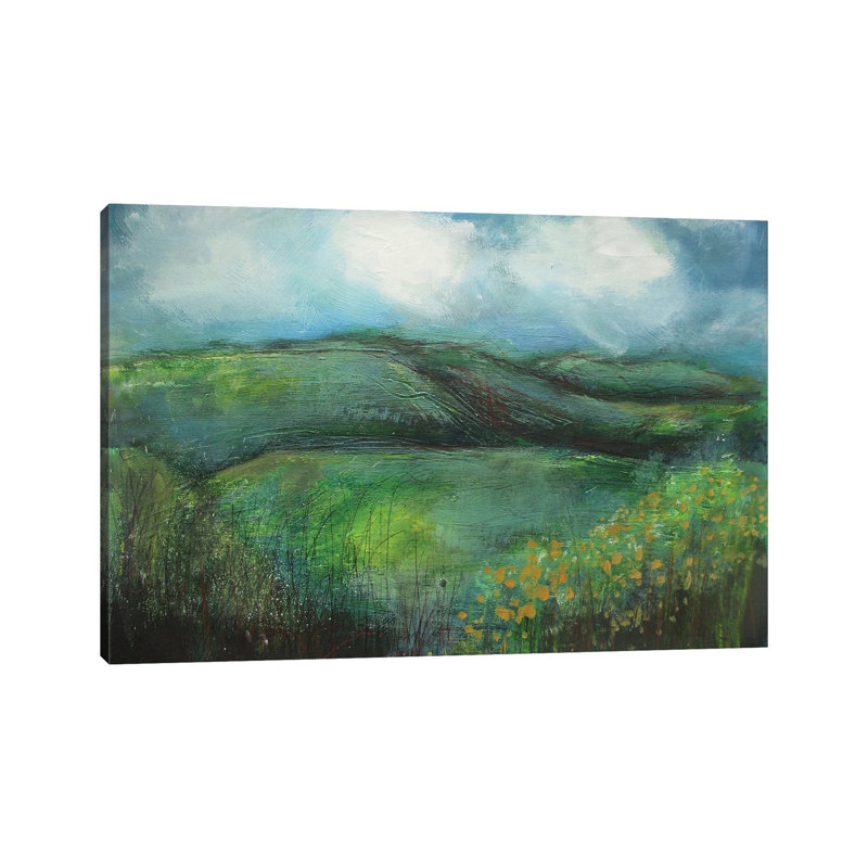 Foothills en fleurs_1PC6, Sans cadre, toile, H 18 po x l 26 po