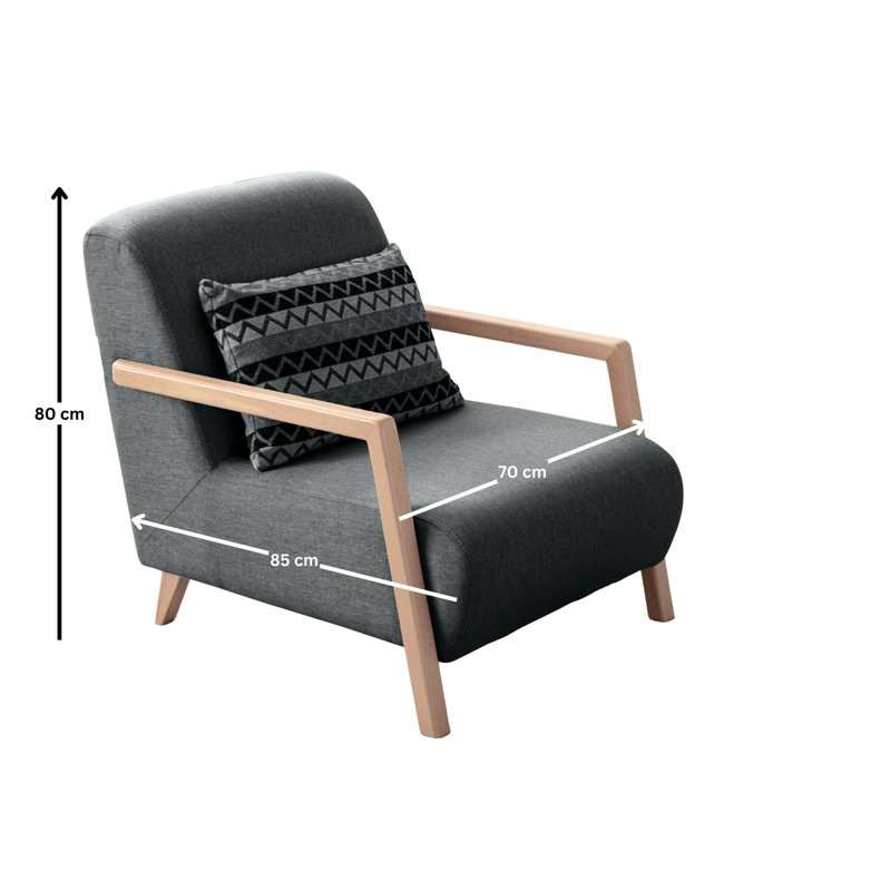 Fauteuil à oreilles, Anthracite