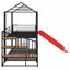 Lit superposé en métal avec glissière et escalier de rangement-1469643920
