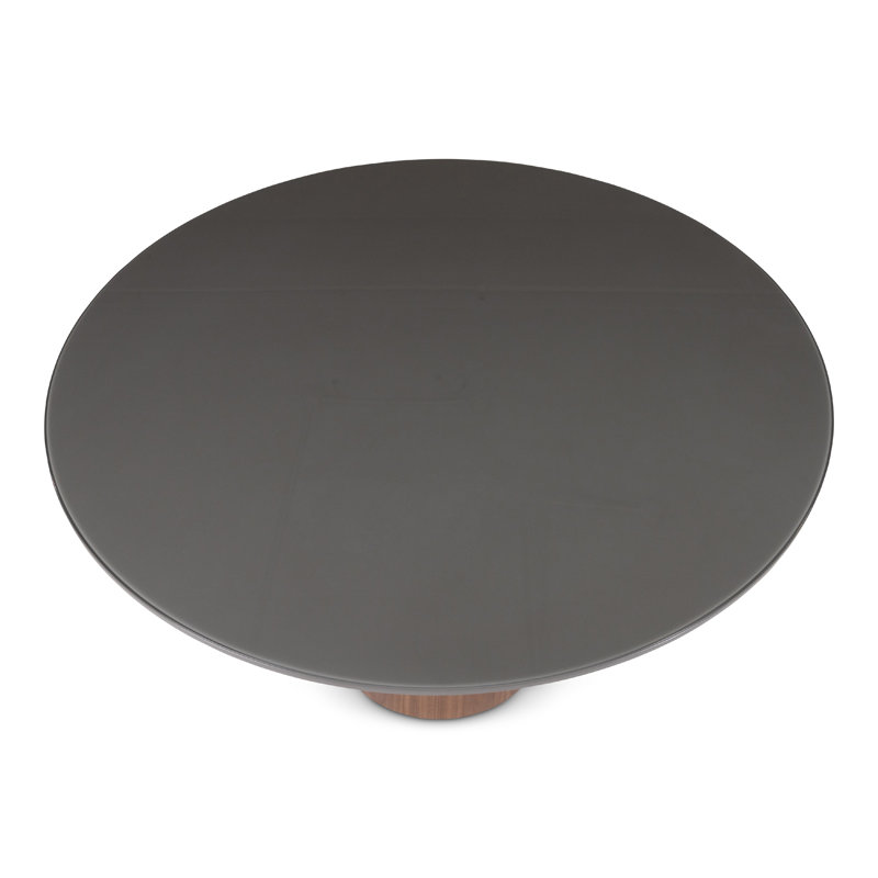Chumbo Glass Top Round Pedestal Dining Table
