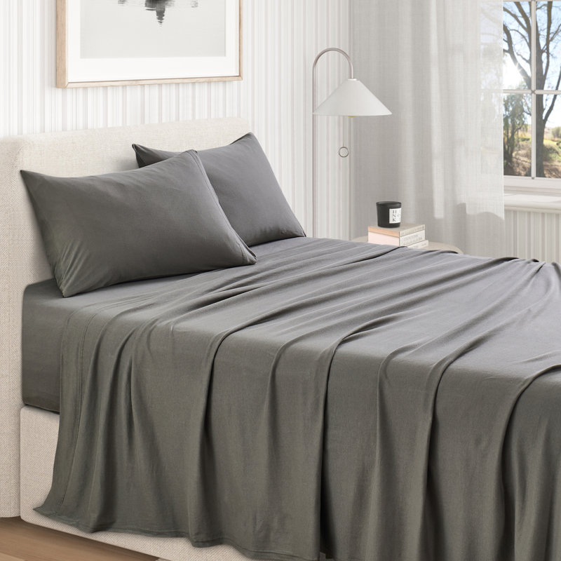 Draps en jersey de coton biologique, California King, Olive Green
