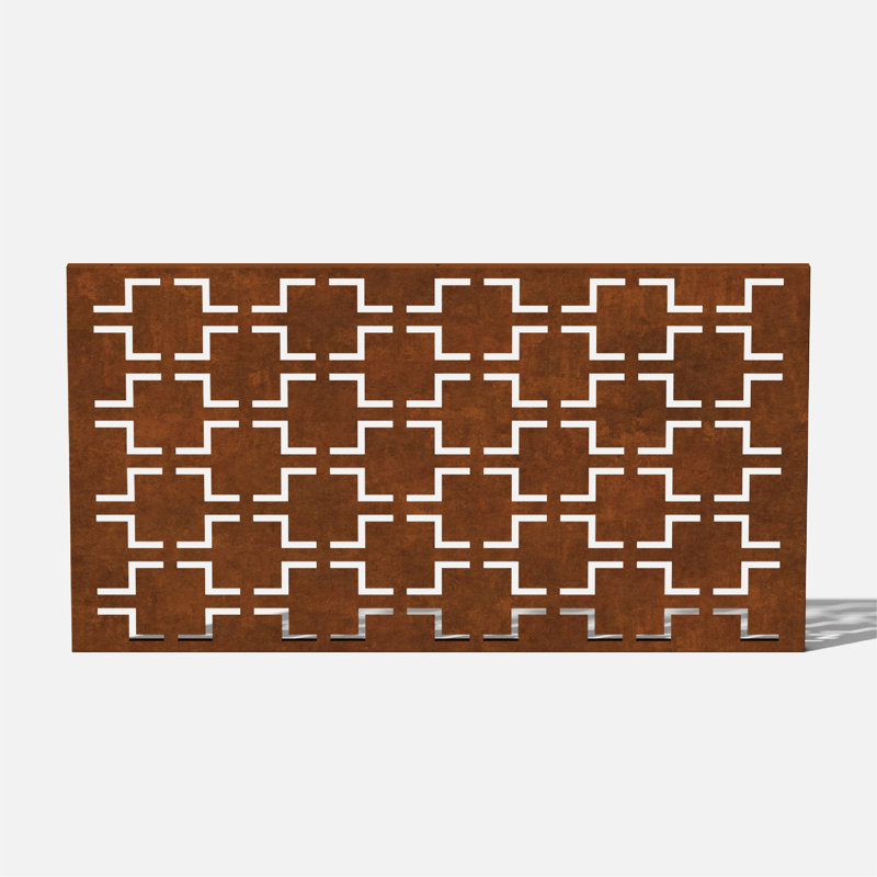 3.75' ft. H x 2 ft. W Screen Series Quadra Metal Fence Panel