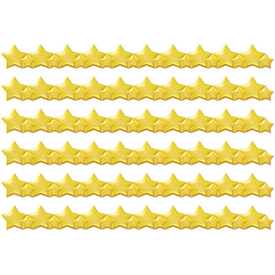 Eureka Stars Extra Wide Deco Trim, 37 Feet Per Pack, 6 Packs