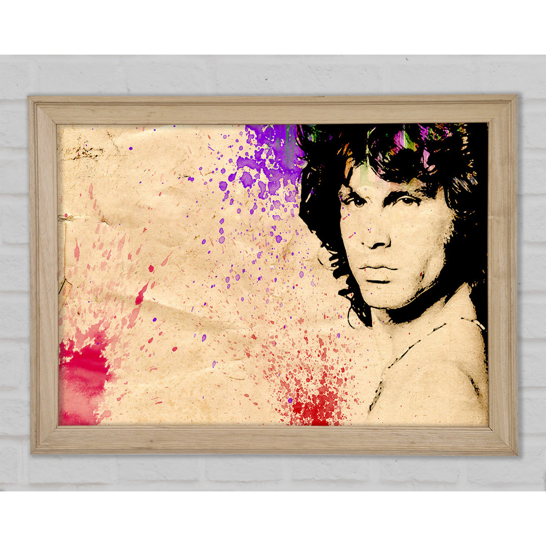 Jim Morrison Colour Splash Gerahmter Druck