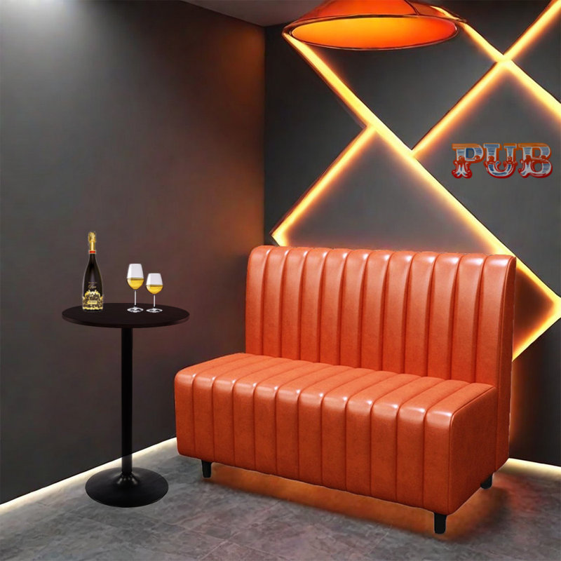 Banc de rangement pour restaurant Bistro, Orange