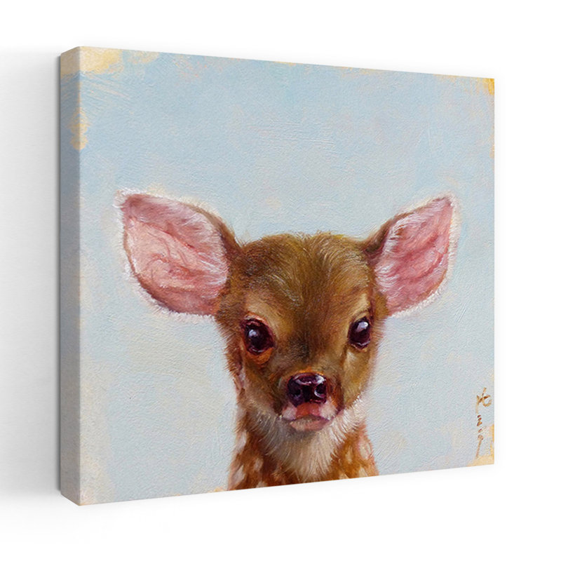 Art contemporain Bambi, H 18 po x l 18 po