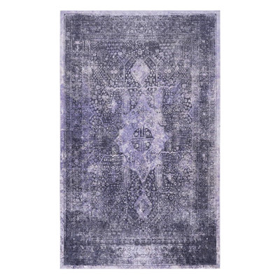 5X8 Area Rugs - Low-Pile, Machine Washable, Non-Slip, Non-Shedding For Bedroom, Hallway  Anthracite Rug Kitchen,