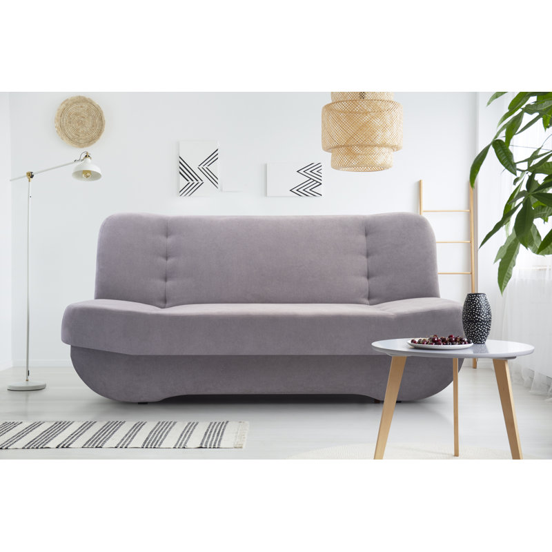 3 Seater Sofa, Grey/White 100 % polyester