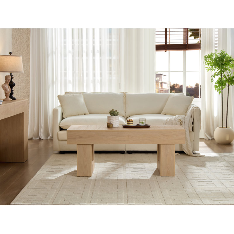 Table basse rustique Farmhouse, console d'entrée à 2 niveaux de 47 pouces avec base en U