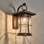 Lanterne murale d'extérieur avec verre ensemencé transparent, lumière murale extérieure imperméable-1593185683-1593185687