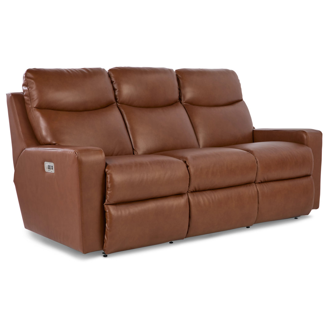 Emmons Power Leather Reclining Sofa with Power Headrest and Lumbar La-Z-Boy