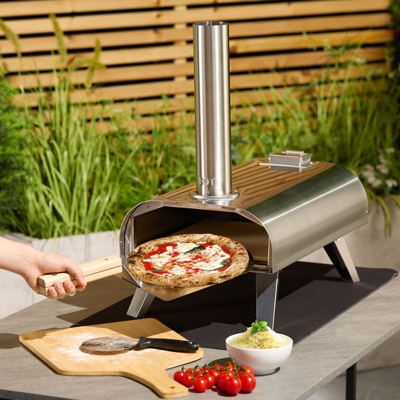 VonHaus Stainless Steel Countertop Wood Burning Pizza Oven