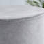 Files Velvet Upholstered Accent Dressing Table Stool - Contemporary Chrome Style-2116736173-2116685233