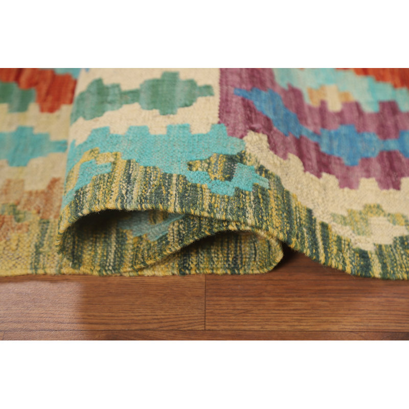 Kilim Reversible Wool Area Rug 5x6
