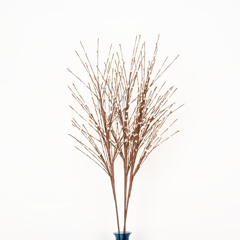 Branche de baies artificielles de 36 po de printemps et d'automne pour bouchons de vases, bouquet de vaches longues de style campagnard pour décoration de table de centre de table de bureau à domicile