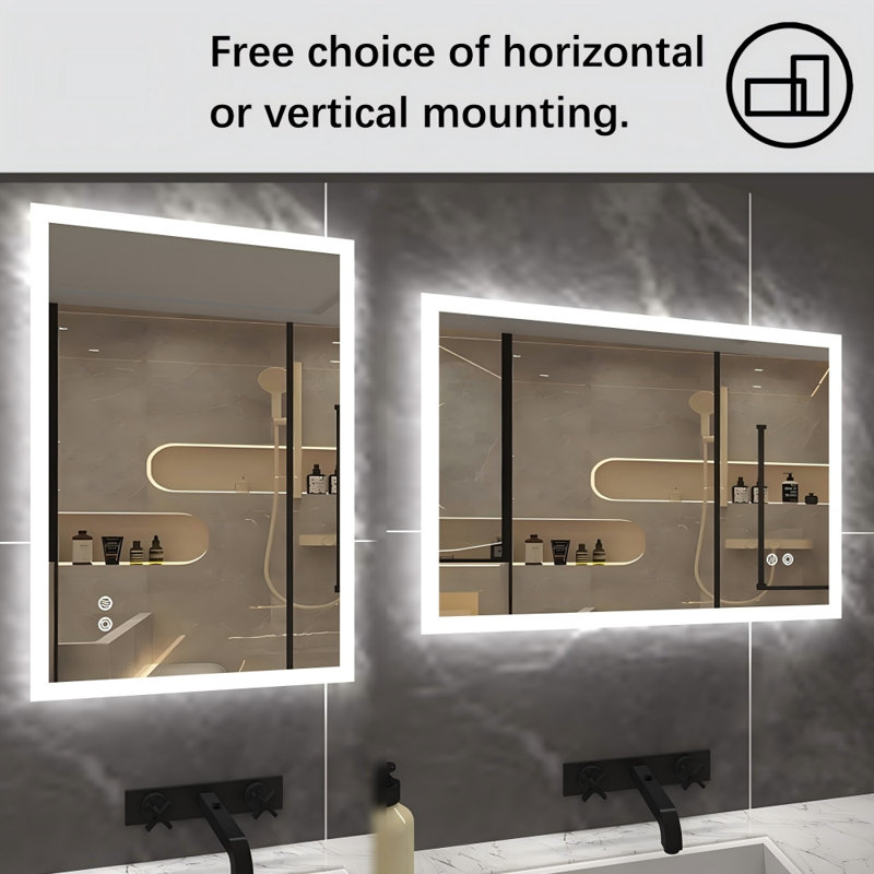 Demitria Rectangle Mirror, 60 cm H x 80 cm W