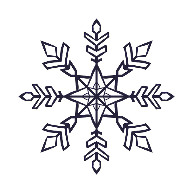 «Snowflake 1», impression sur toile tendue, H 12 po x l 12 po